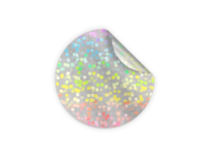 Adesivo no material Glitter